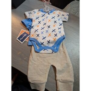 Little Beginnings Baby Boys 3 Piece Set Super Fresh Bodysuits Waffle Pants 0-3M